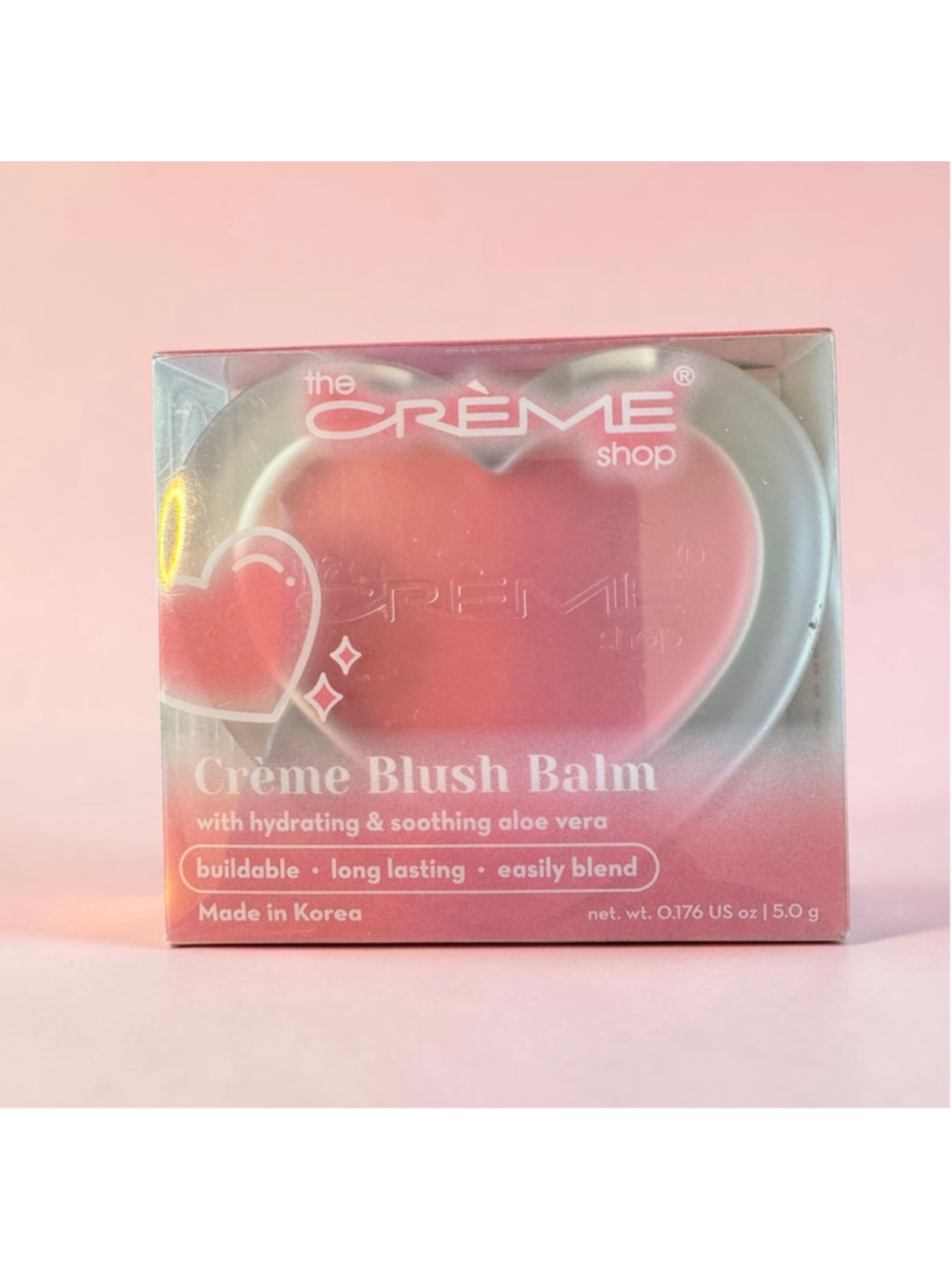 The Crème Shop Pink Heart Crème Blush Balm - Brand New